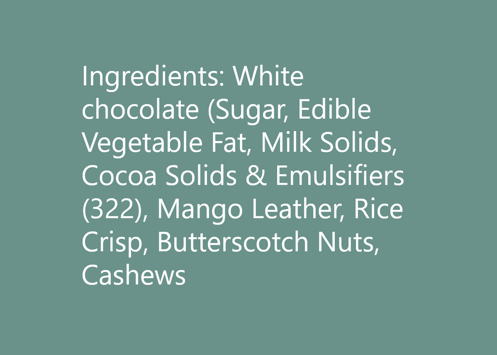 Nutty White Chocolate with Mango Bite